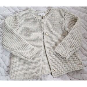 Chloe 12M Girls Fancy knitted sweater wool blend